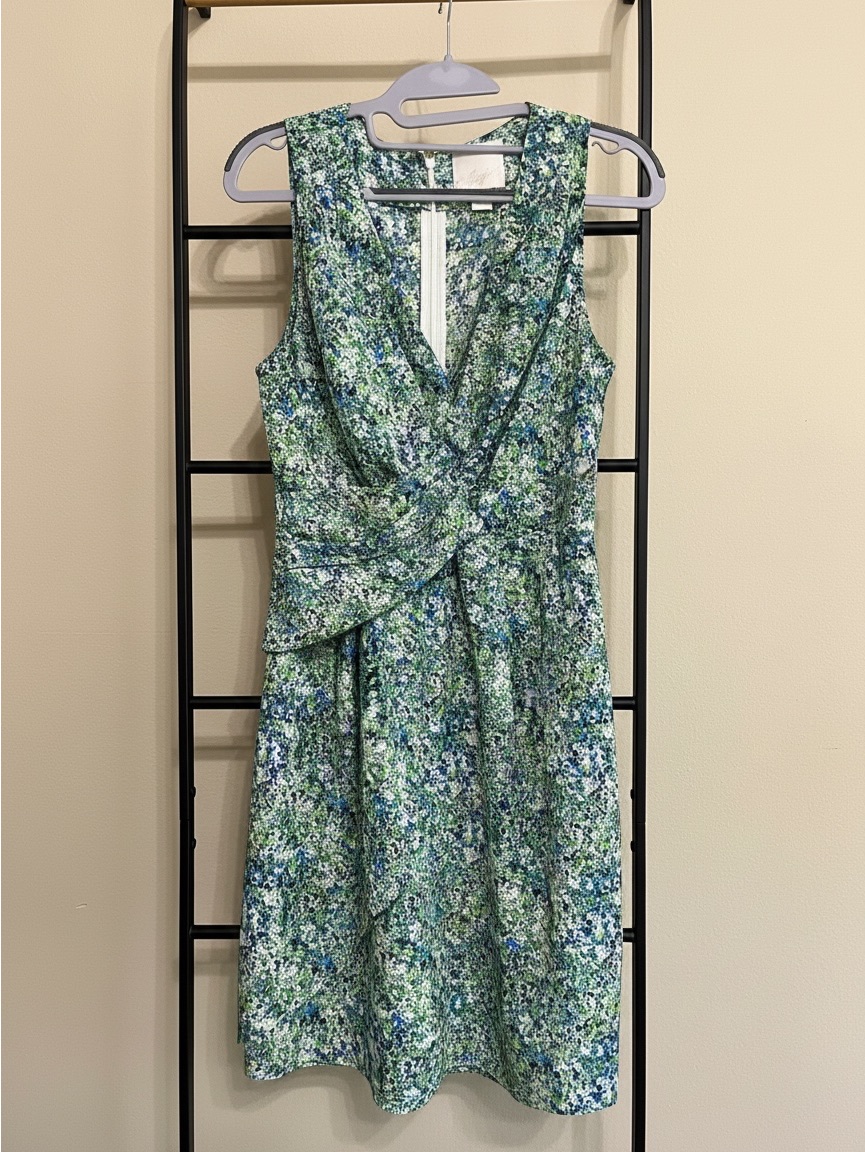 Mcginn Floral V-Neck Sleeveless Dress Size 6 Party Coquette Feminine Vacation